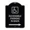 Signmission Accessible Parking on Right Arrow W/ Graphic Heavy-Gauge Aluminum Sign, 24" x 18", BS-1824-24355 A-DES-BS-1824-24355 - alternate 1
